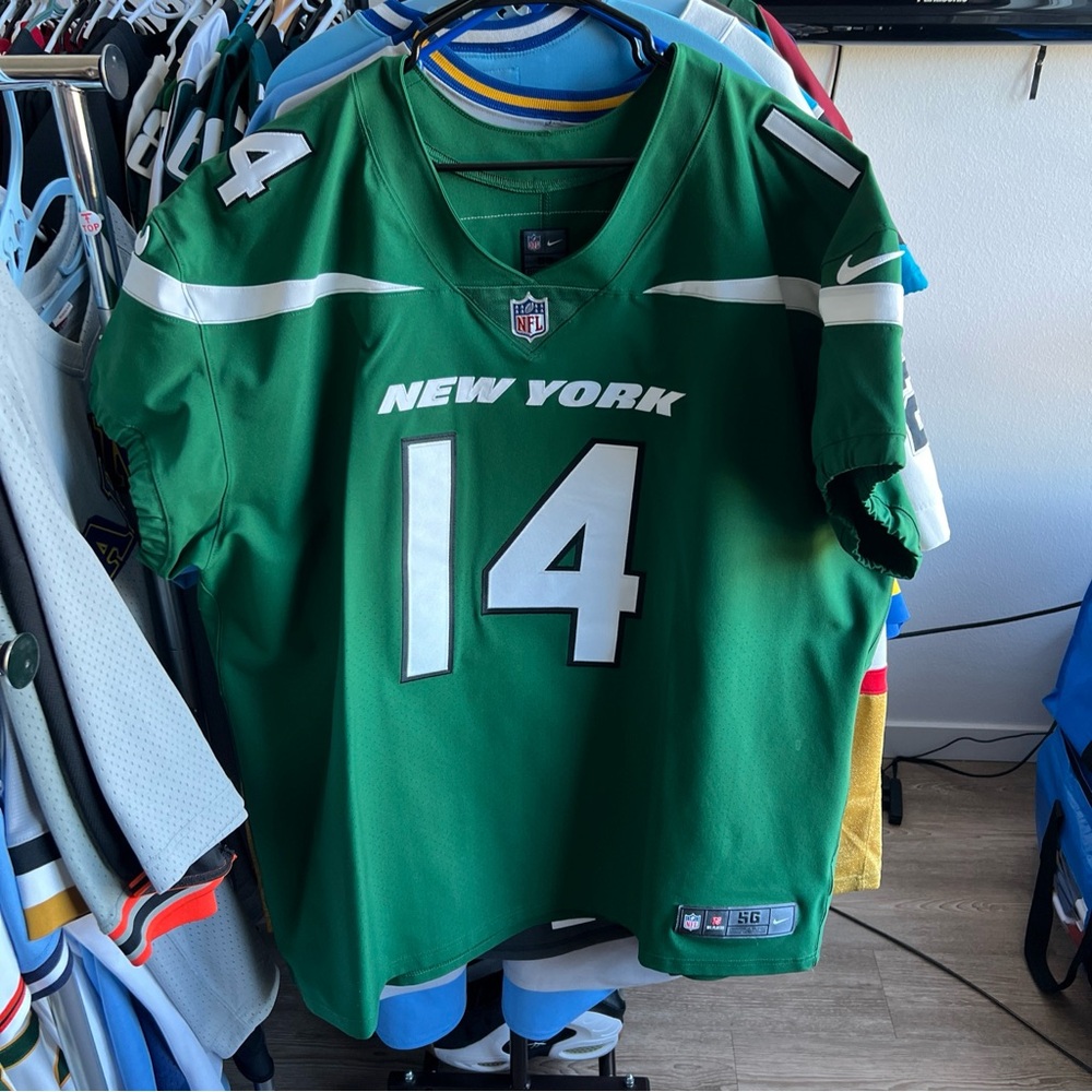 Nike Elite Sam Darnold New York Jets Gotham Green Authentic Jersey 56 Rare